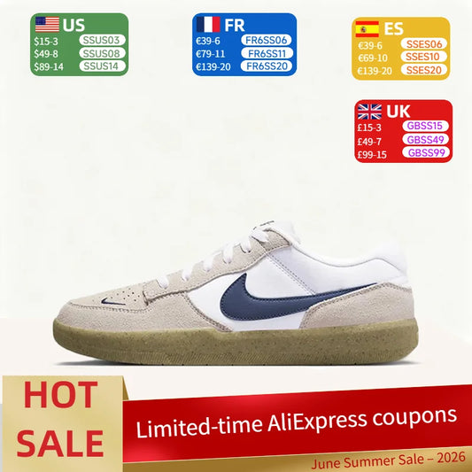 Nike SB Force 58 obložene, prozračne, izdržljive premium niske skejterske cipele, uniseks, sive, bijele i plave, CZ2959-100