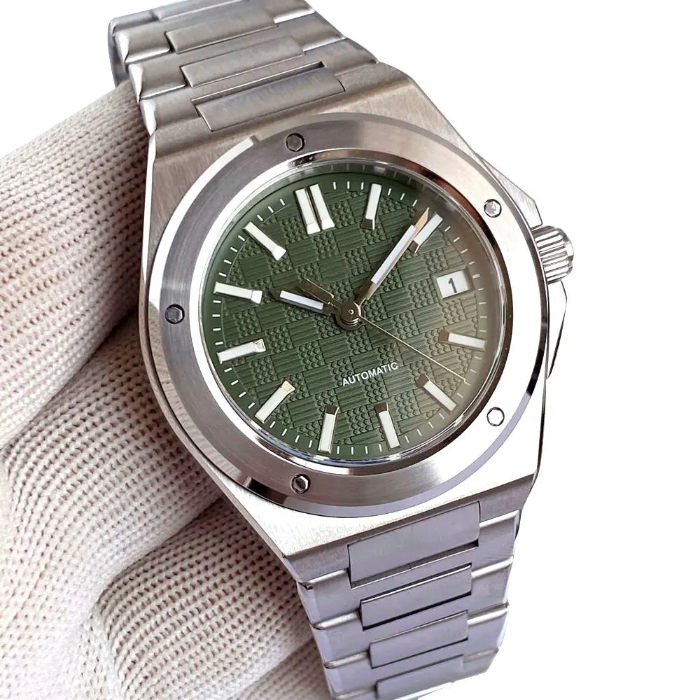 Reloj mecánico automático Tandorio New Black Luxury Business Engineer Style para hombre, cristal de zafiro, resistente al agua 100m, NH35A