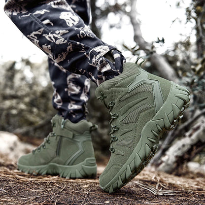 Botas tácticas mejoradas de entrenamiento de combate para hombre, calzado outdoor para camping antidesgaste de respuesta rápida, zapatillas de senderismo para pesca y caza para hombre