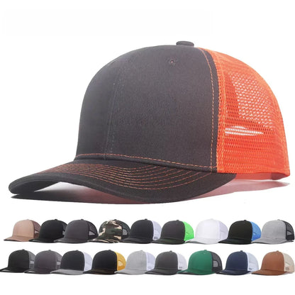 Unisex kepurė su šiek tiek išlenktu kraštu, „Trucker“ stiliaus, vyrams ir moterims, kasdienė, lauko, kvėpuojanti vasarinė kepurė