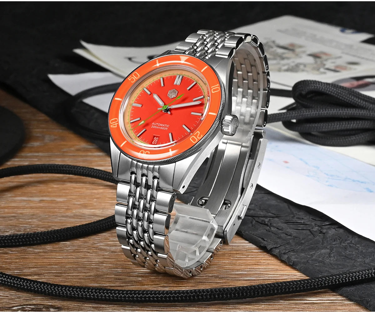 San Martin 39.5mm Summer Dive Watch Fashion Fun Fruit Series Men Sports Watches NH35 Automatic Mechanical 20 ATM SN0116 Reloj