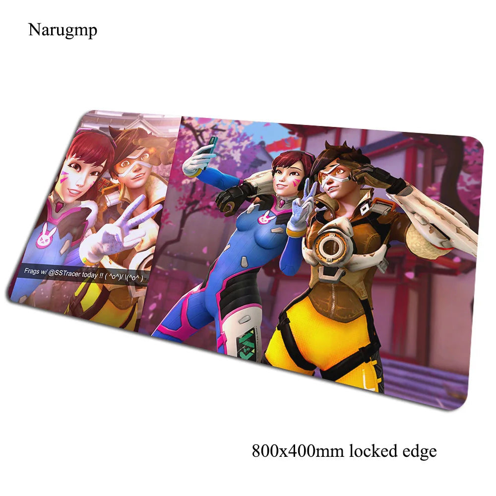 Tapete de rato gaming Overwatch 80x40cm, grande, para secretária de computador, tapete gamer para PC e portátil, presente de Halloween