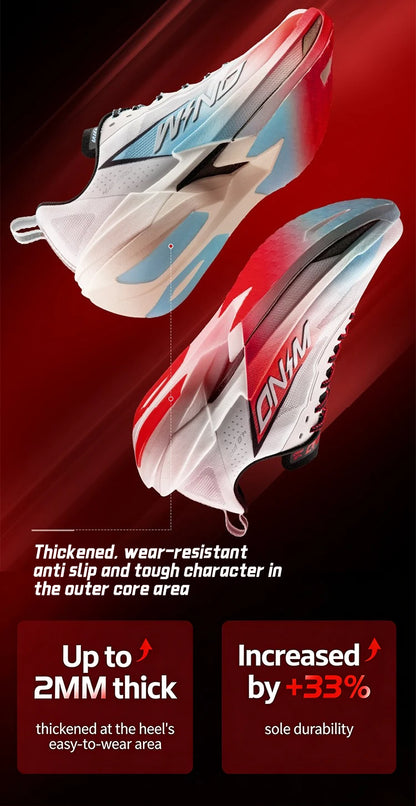 QIAODAN WIND 4PRO Pantofi de maraton cu talpă din carbon pentru bărbați, adidași profesioniști de curse, pantofi sport de alergare respirabili QDB023262291