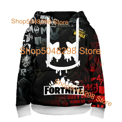 Men Women Hoodie 3D Battle Royale Print Fortnite Victory Printed Hoodies Boys Girls Hooded Streetwear Sweatshirts