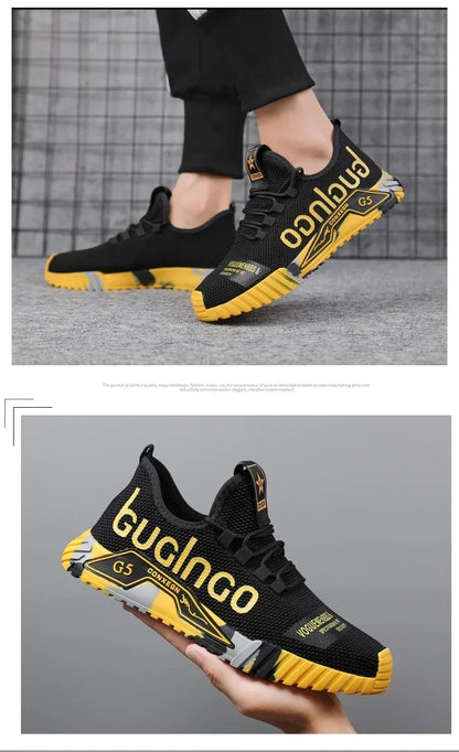 Runing Sport Fashion High Top Sneakers Zapatillas De Deporte Men Casual Mesh Shoes Light Soft Breathable Vulcanize Shoes