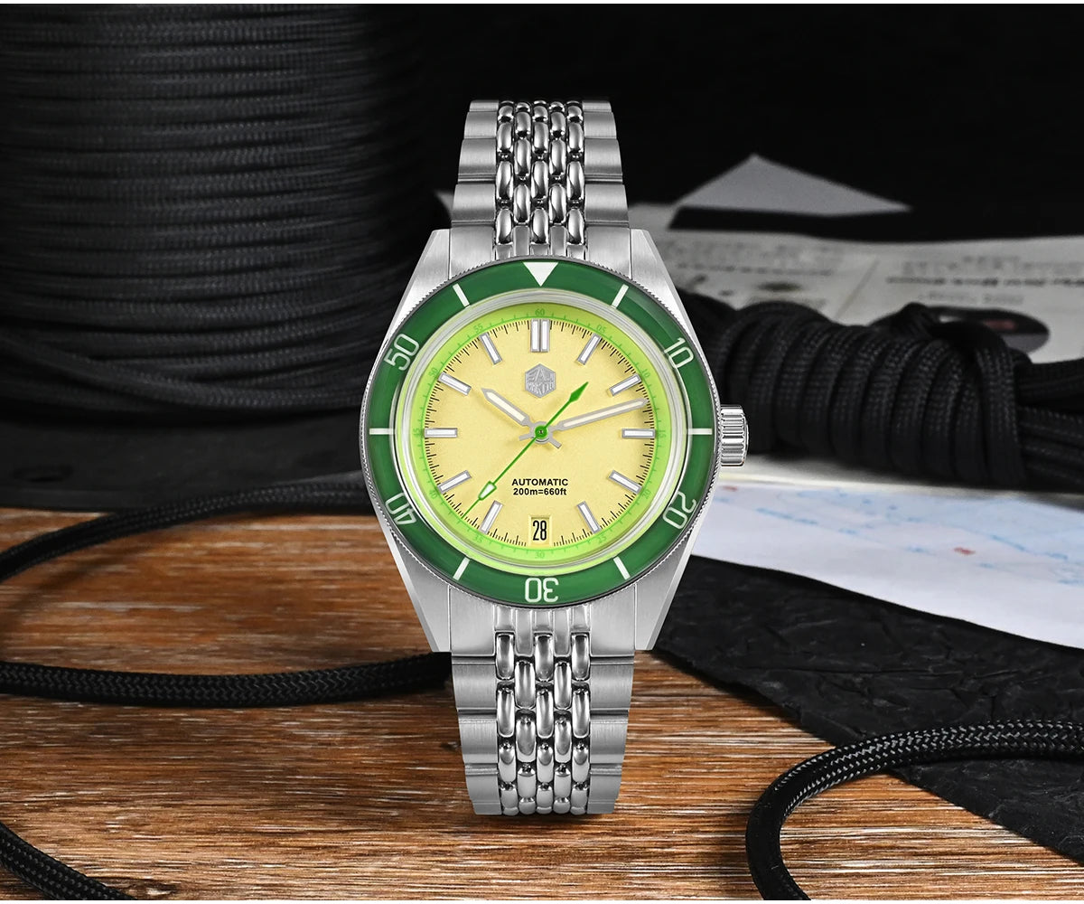 San Martin 39.5mm Summer Dive Watch Fashion Fun Fruit Series Men Sports Watches NH35 Automatic Mechanical 20 ATM SN0116 Reloj