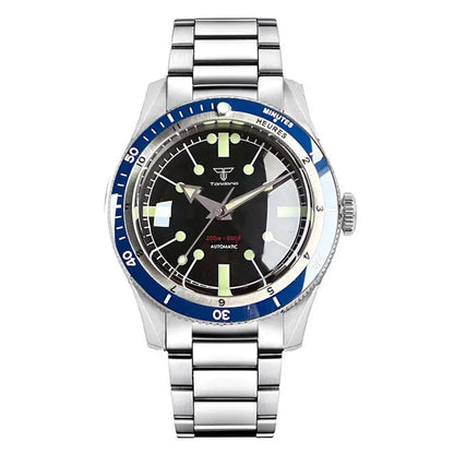 Pilot Watch 200M Water Resistant Mechanical Wristwatch NH35A PT5000 Miyota 8215 Domed Sapphire Glass 120 clicks Bezel Steel Band