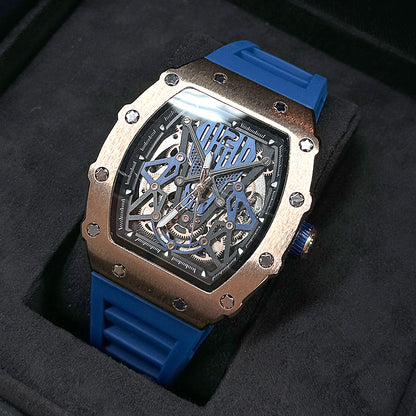 BAOGELA Richard Automatic Mechanical Watch for Men Wrist Watch Luxury Watches with Free Shipping Rubber Strap Reloj Hombre