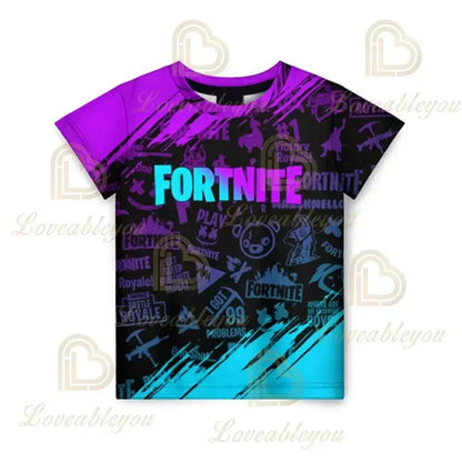 Battle Royale 3D Fortnite T-shirt Tees Men and Women Boys Girls Victory Cartoon Tops Teen Clothes Kids Hero Game Tees Tops