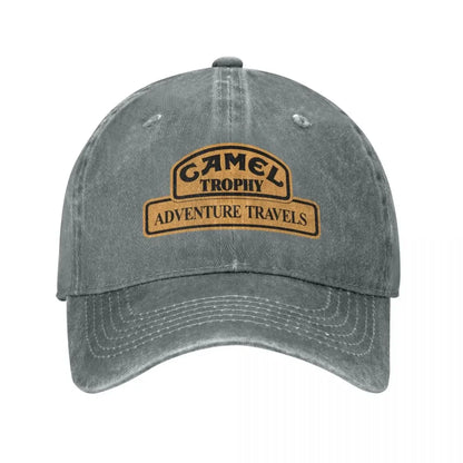 Retro Camel Trophy Racing Baseball Cap Men Women Distressed Denim Snapback Hat Outdoor Summer Unstructured Soft Caps Hat