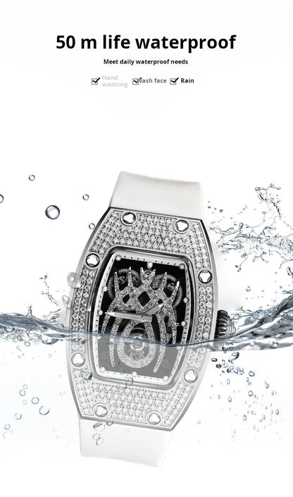 HANBORO Spider Collection Spider Ruby and Diamond Crafted Luminous Full Diamonds Luxury Women's Watch