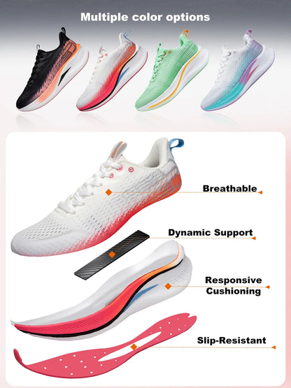 Baasploa løbesko til mænd, professionelle træningssko til kvinder, med kulfiberplade, åndbare sneakers i mesh, lette unisex-sportssko til mænd