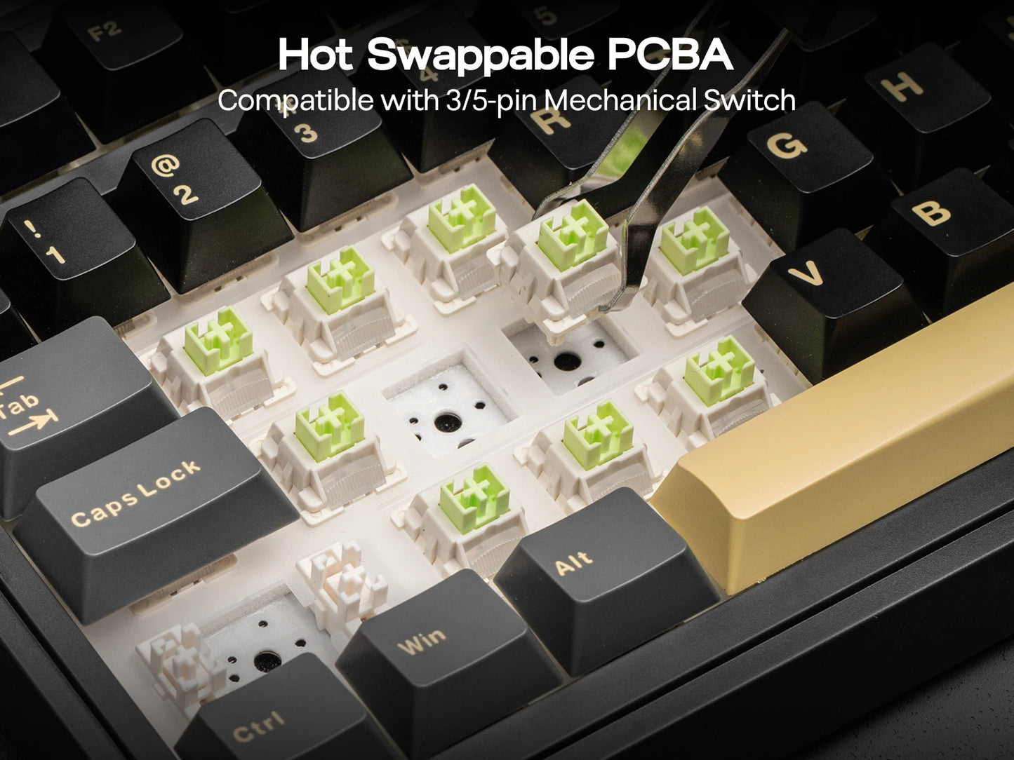 EPOMAKER X AULA EA75 MAX 75% ANSI US Layout Hot-Swap Gasket Wired/BT/2.4GHz Wireless Mechanical Keyboard with Screen & Knob