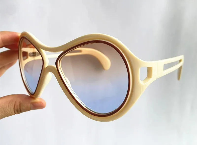 NEW Sunglasses Unisex Sun Glasses Anti-UV Spectacles Oversize Frame Eyeglasses Personality Ornamental Simplity Google