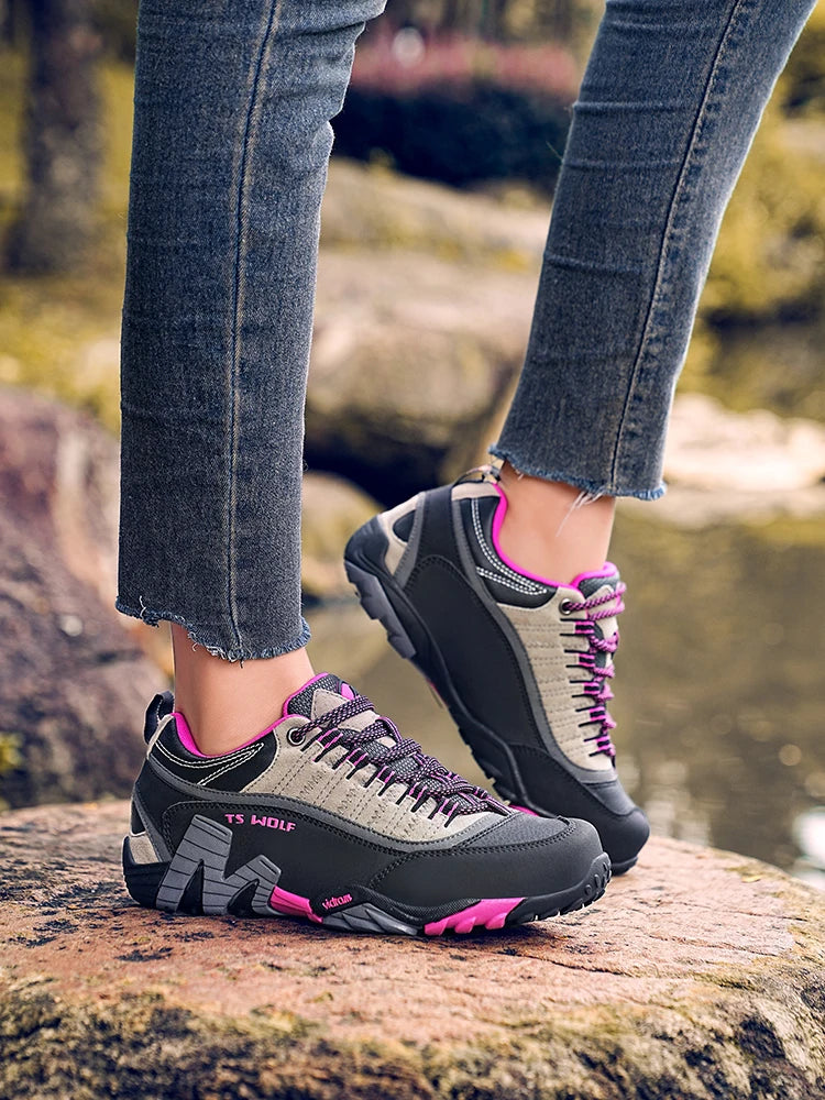 Scarpe da trekking per appassionati di attività all’aria aperta - Scarpe da trekking impermeabili da uomo - Scarponi da montagna - Scarpe tattiche da caccia nel bosco in vera pelle