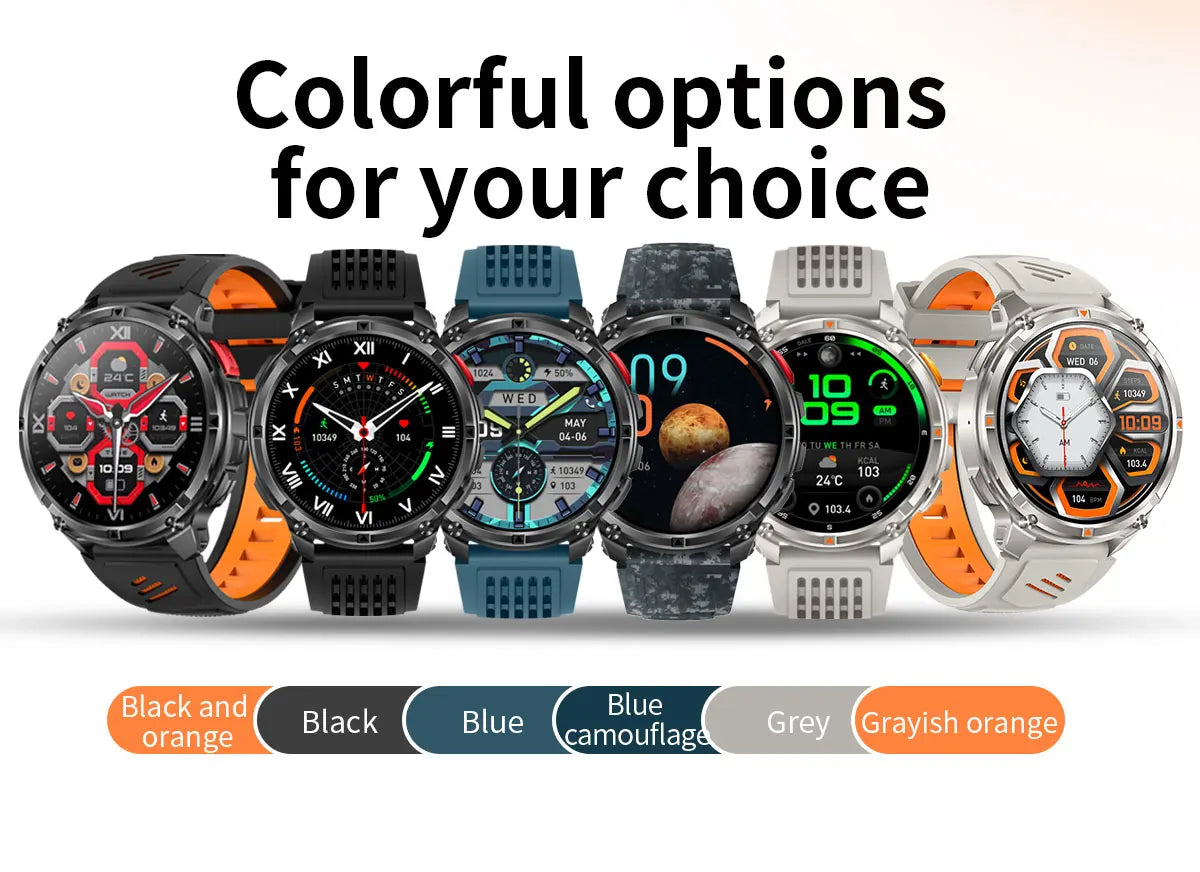 New T-REX3 Ultra 1100mAh Battery SmartWatch 10ATM Waterproof GPS Compass Flashlight 1.7" AMOLED HD Call Sports Smart Watch Men
