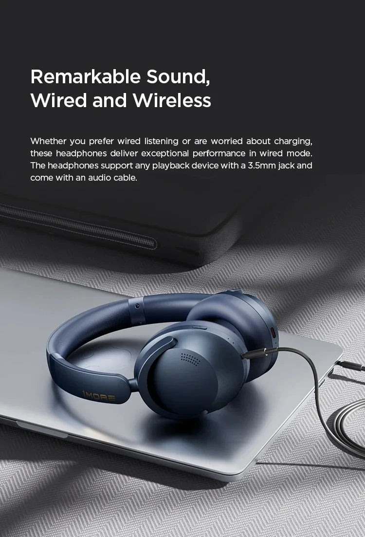 1MORE SonoFlow Pro Wireless Headphone 100H Playtime flash-sale Bluetooth Active Noise Cancelling Hi-Res Audio Clear Call