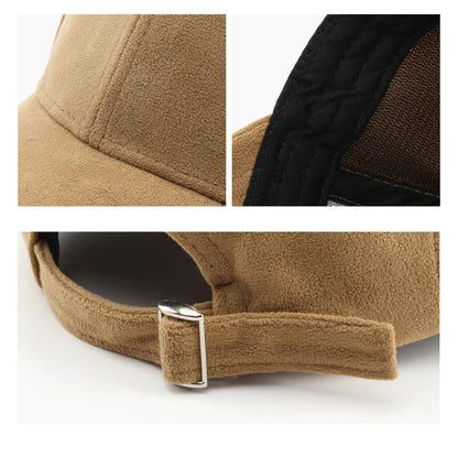 Casual Baseball Caps For Women Men Fashion Suede Hat Autumn Winter Outdoor Sun Caps Snapback Hats Unisex Solid Color Hip Hop Hat