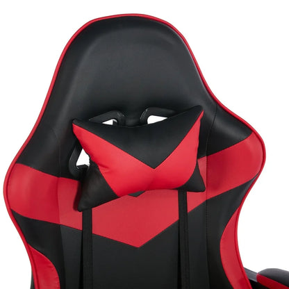 360° Ergonomic Gaming Chair Racing Style Leather Office Chair with Lumbar Support, Headrest, Footrest, Swivel Reclining Computer Gaming Chair