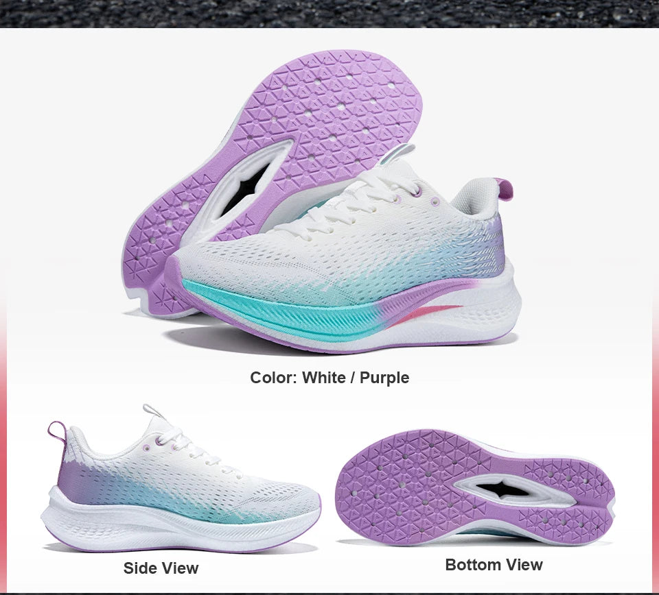 Baasploa løbesko til mænd, professionelle træningssko til kvinder, med kulfiberplade, åndbare sneakers i mesh, lette unisex-sportssko til mænd
