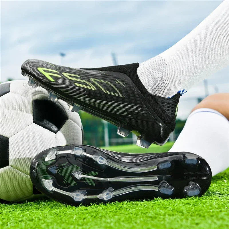 Nouvelles chaussures de football pour hommes, chaussures de match en extérieur, baskets de soccer, chaussures montantes de haute qualité, crampons antidérapants pour futsal et terrain synthétique, meilleures ventes
