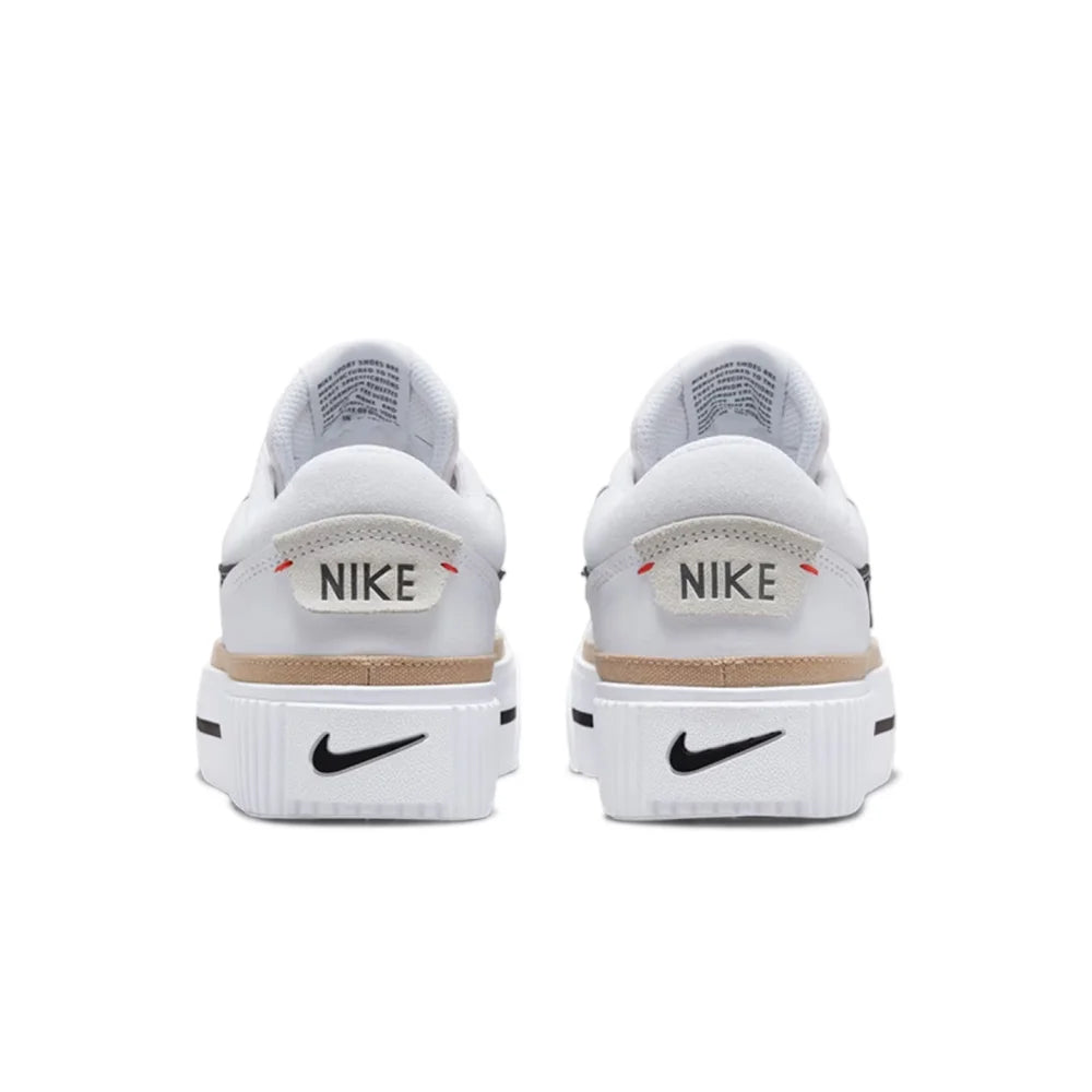 Nike Court Legacy Lit Leather Comfort Slip-Resistant Cushioning Durable Low-Top Tennis Shoe Women's DM7590-100