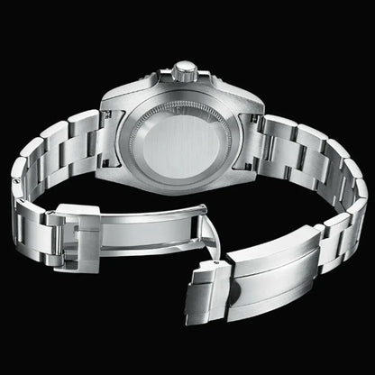 Tandorio Blue Dial 40mm Miyota 8215 PT5000 Mechanical Dive Watch Men 200M Waterproof Lume Sapphire Stainless Steel Bracelet
