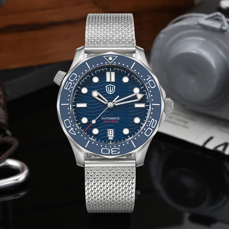 Watchdives WD007 V4 Titanium NTTD Dive Watch PT5000 Automatic Movement Sapphire Super Luminous Domed Crystal 42mm Men Watches
