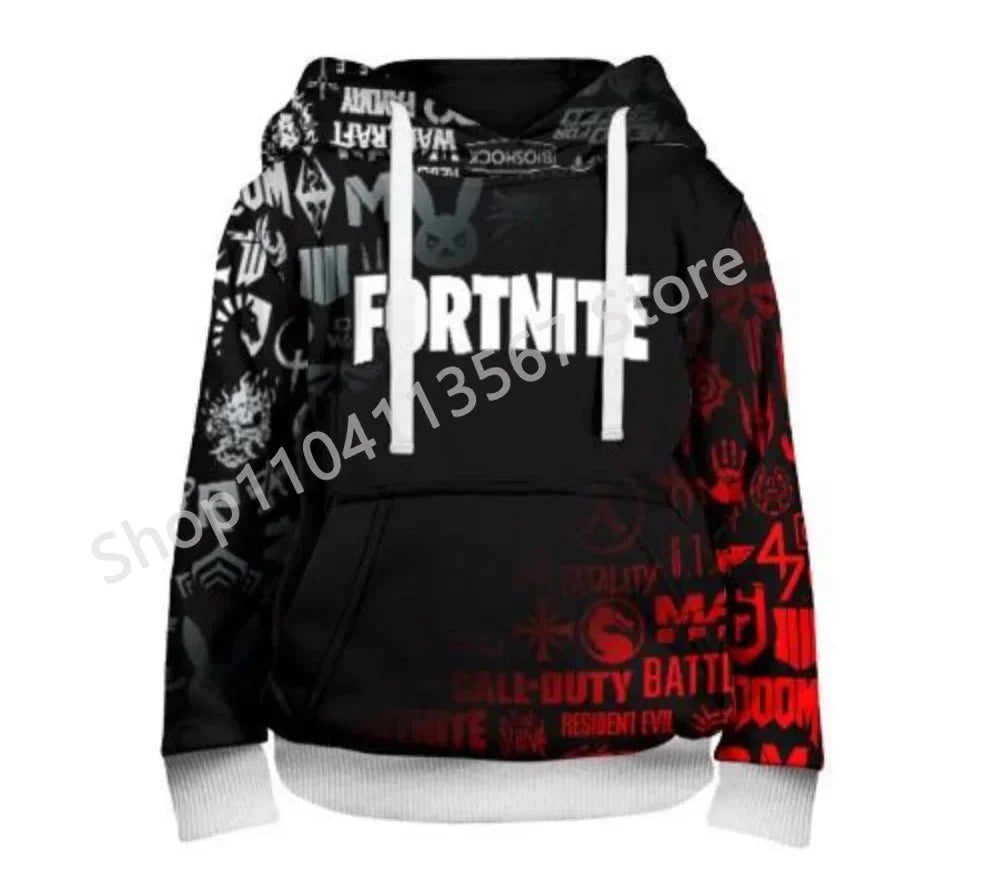 Llama Battle Royale F-Fortnited Hoodies 3D Printed Men Women Children Sweatshirts Boy Girl Kids Streetwear Pullover Green Tops