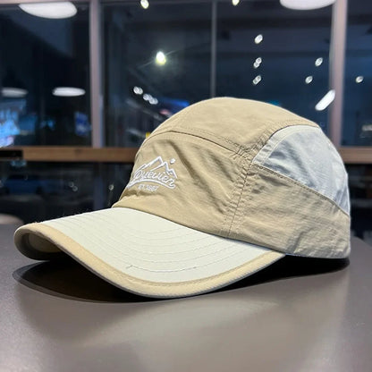 Retro Japanese Style Hip-hop Hats 5 Panel Thin Flat Brimmed Baseball Cap Quick-drying Breathable Sunscreen Hat Unisex