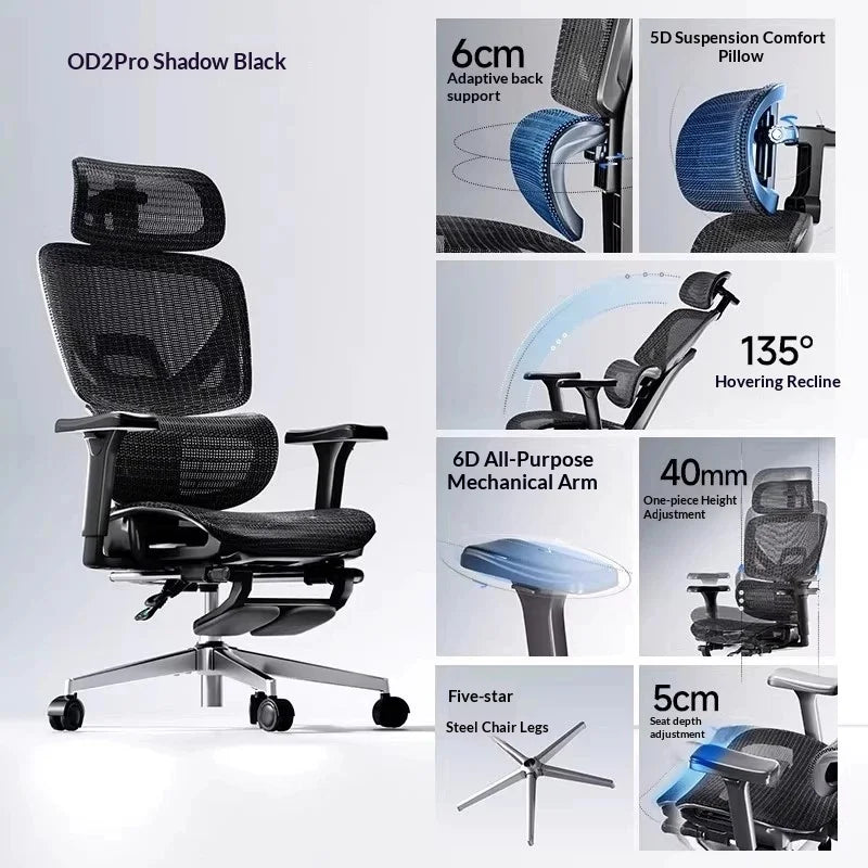 Cadeira de escritório em malha ergonómica, executiva, para computador e gaming, mobiliário moderno, giratória, com rodas e ajustável, Silla Gaming, cadeira ergonómica