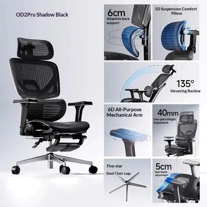 Cadeira de escritório em malha ergonómica, executiva, para computador e gaming, mobiliário moderno, giratória, com rodas e ajustável, Silla Gaming, cadeira ergonómica