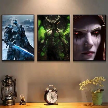 ANIME W-World Of W-Warcraft Wow Poster Paper Print Home Living Room Bedroom Entrance Bar Cafe Art Painting Decoration