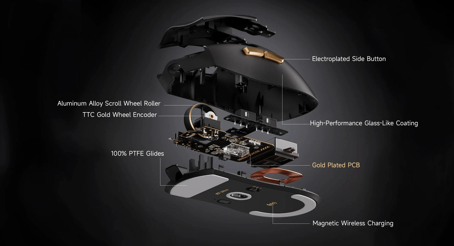 MCHOSE K7 Ultra Wireless Gaming Mouse PAW3950 Dual 8K Polling Rate Lightweight Magnetic Wireless Charging Dock Esports Office