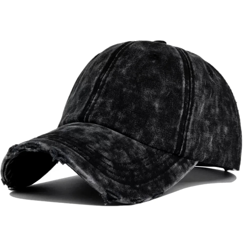 New Unisex Washed Cotton Cap High Quality Denim Plain Baseball Cap Men Women Adjustable Casual Outdoor Streetwear Fashion Hat