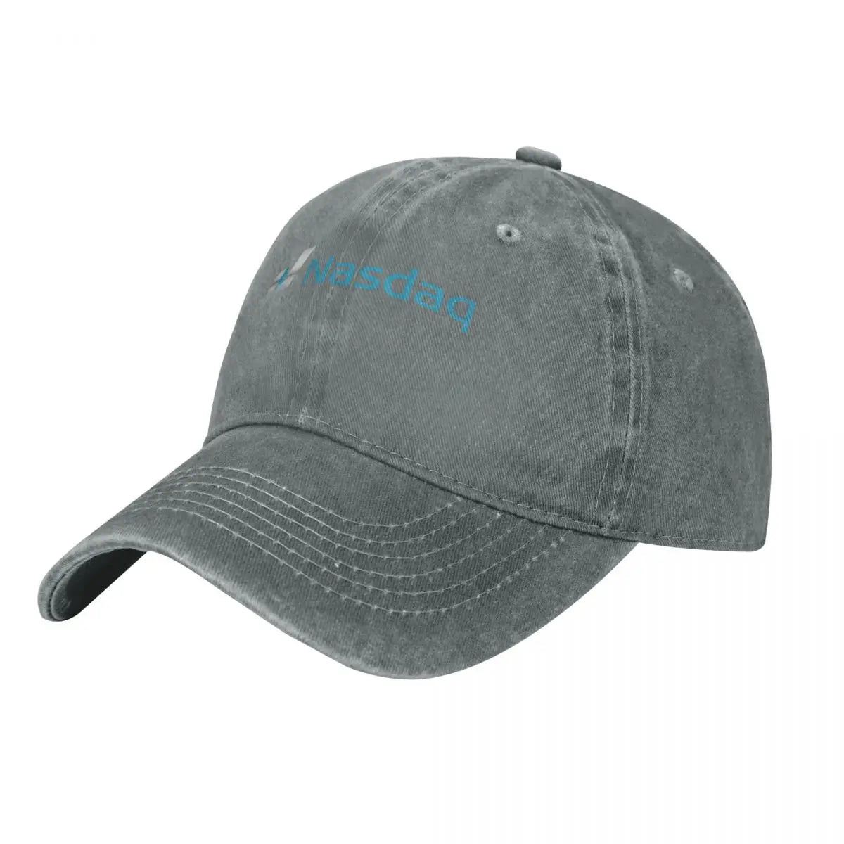 Nasdaq Logo, Knitted Texture demin Trucker Hat Lightweight Men's Cap Cap Man Summer