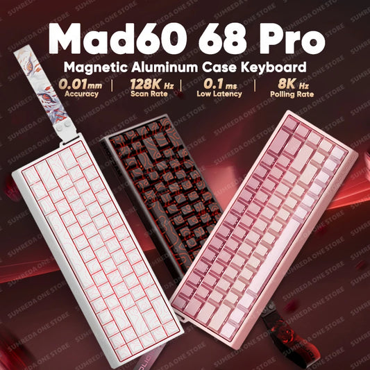 Madlions mad60he Mad60 Mad68 HE Mechanical Keyboard Magnetic Switch Mad60he Wired Game Keyboard Rapid Trigger Rgb Keyboard
