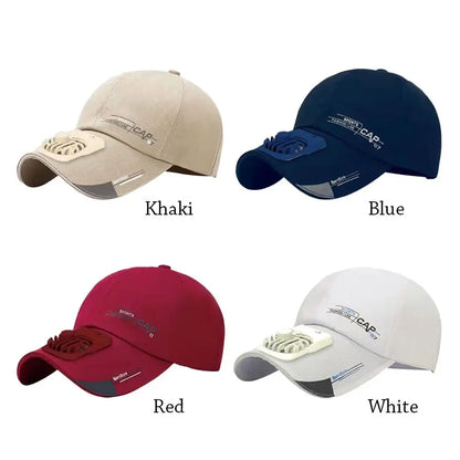cap with fan Summer USB Charging Cooling Fan Baseball Cap Outdoor Golf Sunscreen 2 Speed Adjustable Peaked Hat Hiking cap fan