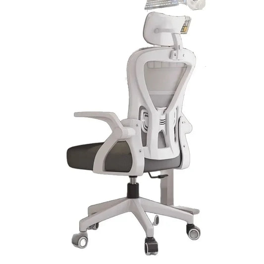 Chaise de bureau ergonomique pour ordinateur, avec dossier respirant et hauteur réglable, idéale pour une utilisation à domicile, chaise de jeu offrant un confort optimal et une fonction inclinable.