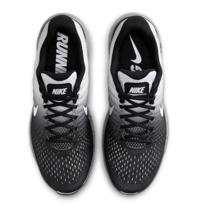 Nike's New Visual Full-Length Air Cushion Comfortable Shock-Absorbing Fitness Daily Men's Running Shoes Air Max Series Lightweight Durable Wear-Resistant Casual Shoes Black and White Gradient Color Trendy Versatile Sneakers a