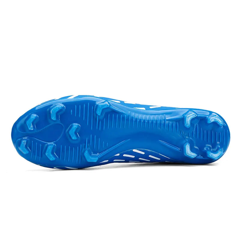 Chaussures de football en cuir pour enfants, baskets montantes pour garçons et filles, chaussures d'entraînement de football pour hommes, nouveau