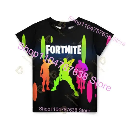 2-teiliges Set F-Fortnited Victory 3D-T-Shirt und Shorts für Kinder, Oberteile für Mädchen und Jungen, Battle-Royale-Kleidung, Harajuku-Tees, Hero-Kinder-T-Shirt