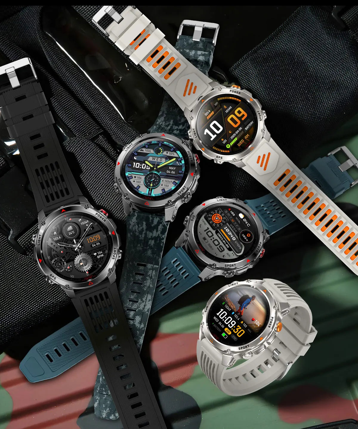 New T-REX3 Ultra 1100mAh Battery SmartWatch 10ATM Waterproof GPS Compass Flashlight 1.7" AMOLED HD Call Sports Smart Watch Men