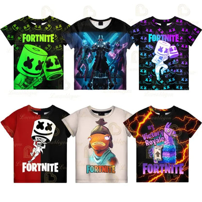 Battle Royale majica Fortnite T-shirt Victory Cartoon topovi za tinejdžere, dječja odjeća Hero Game Fortress Night 3D za dječake i djevojčice