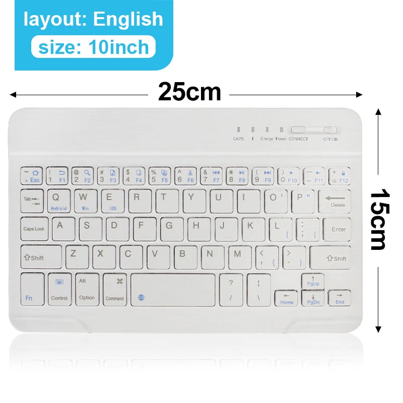 Mini tastiera Bluetooth RGB, tastiera wireless da 10 inch retroilluminata con touchpad, per iOS, Android, Windows e iPad