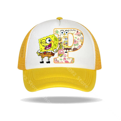 SpongeBob SquarePanted Baseball Cap Kids Adults Letter Print Sun Hats Anime Cartoon Adjustable Peaked Caps Summer Casual Hat New