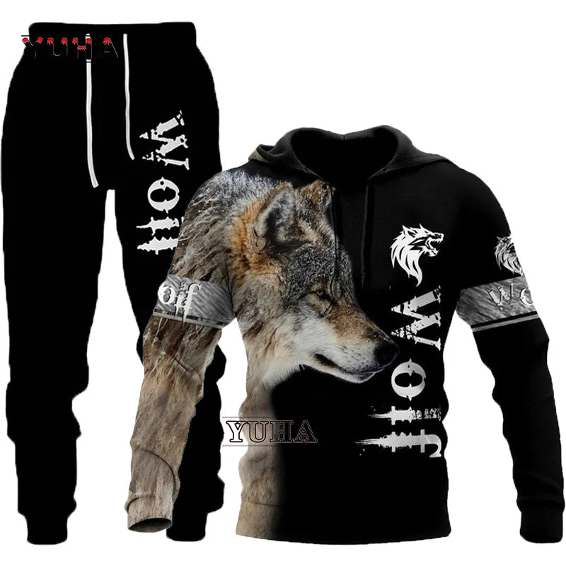 Wolf 3d Printed Hoodies Unisex Cool  Pullover Animal Graphic Sweatshirt Men’s Street Wear