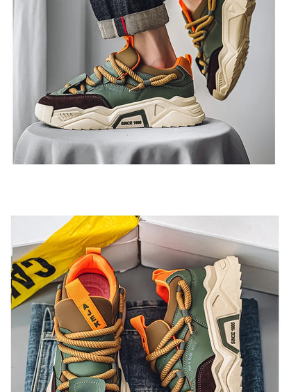 Sneakers casual da uomo - Moda primaverile - Scarpe da skateboard basse e versatili per uomo, adatte agli sport all'aria aperta