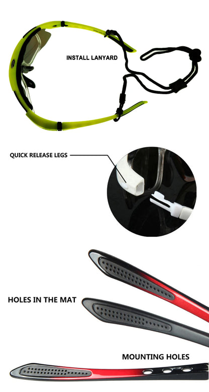 LOCLE Cycling Glasses UV400 Polarized Cycling Sunglasses Men Road MTB Bike Bicycle Glasses Fishing Riding Goggle Cycling Eyewear