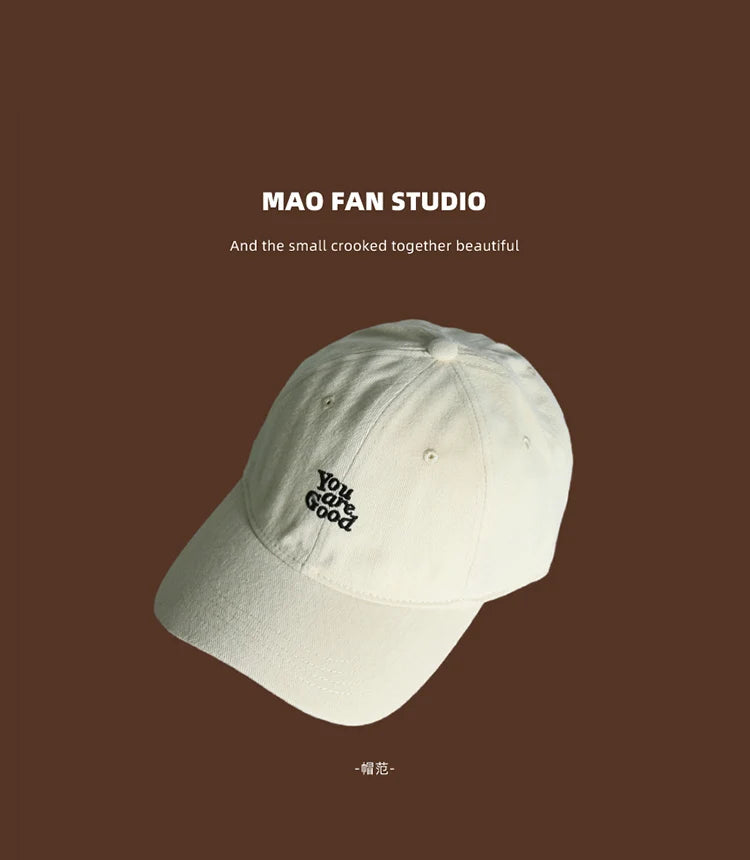 Brown Peaked Cap Men's and Women's Summer Fashion Casual American Retro Soft Top Baseball Cap Small Sun Protection Hat